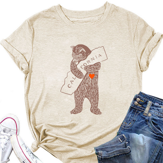 Funny Bear Short Sleeve T-Shirt for Her