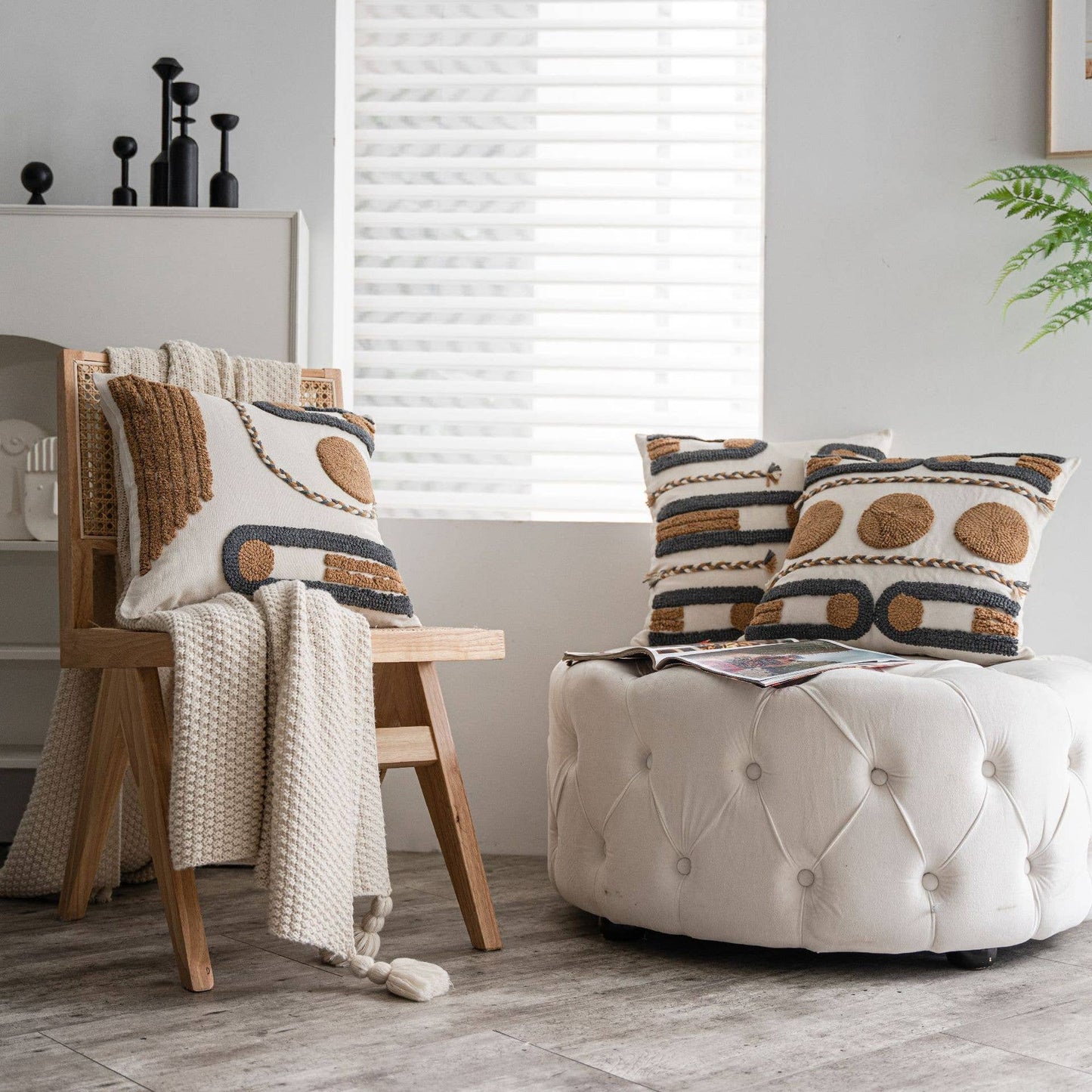 MULTI FLEECE PATTERNED COZY PILLOW COVER