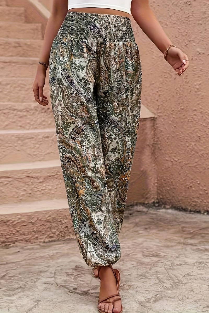 CWBLP1816_SUMMER COMFORTABLE CASUAL HIGH WAIST TROUSERS