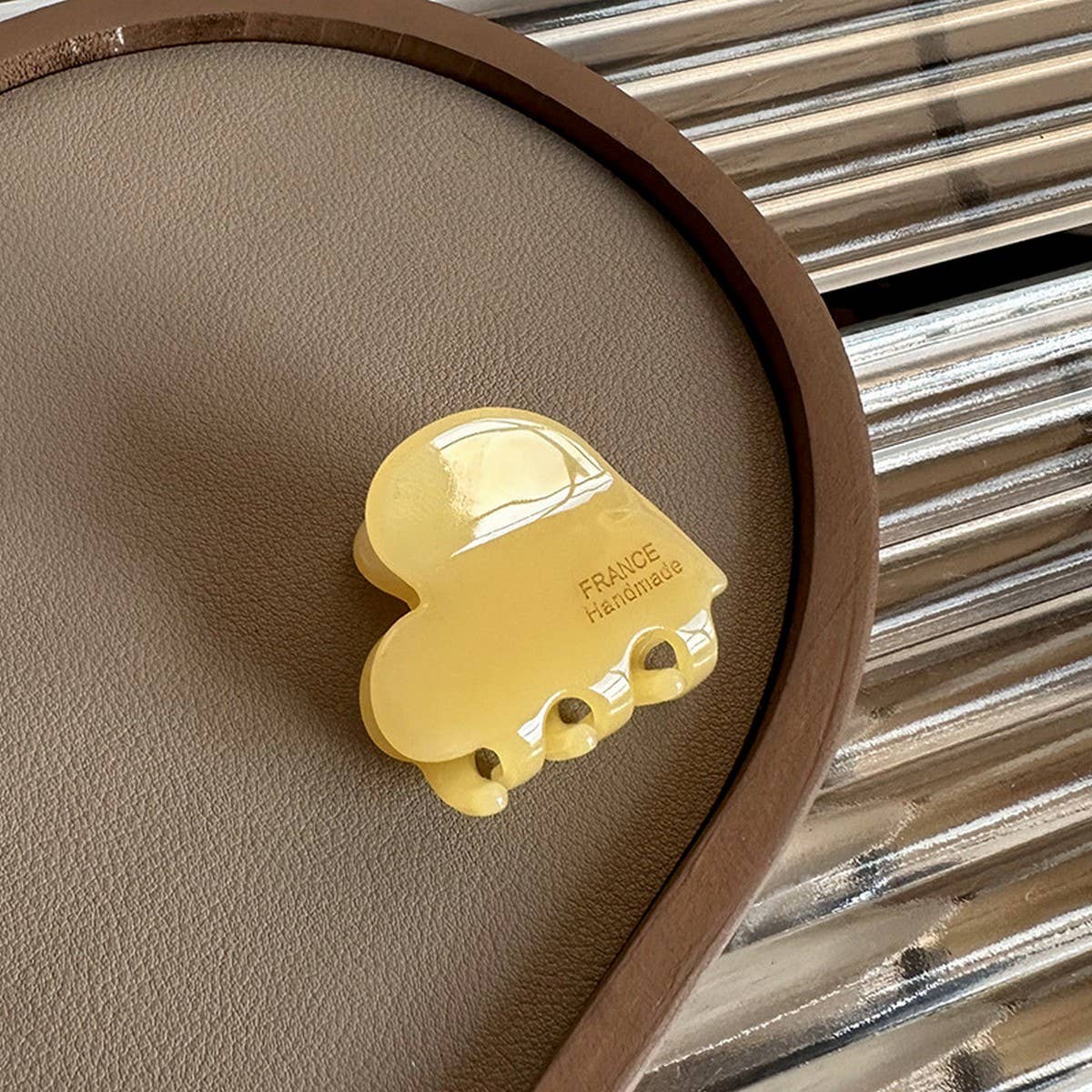 Mini Heart Acetate Hair Claw - French Chic Clip