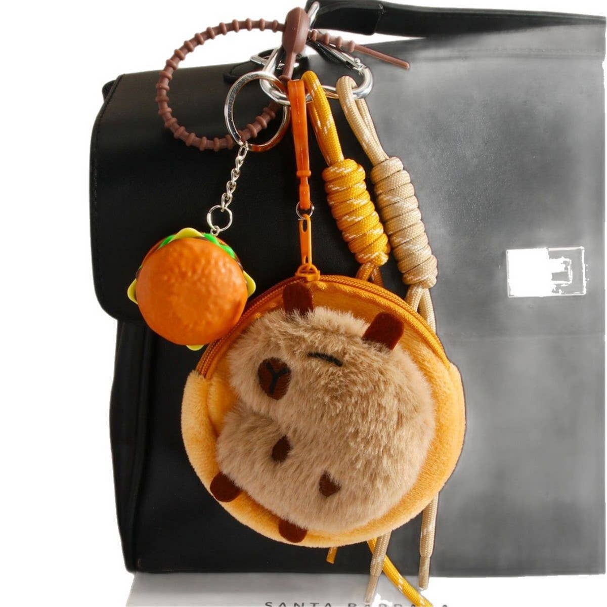 Capybara Plush Coin & Earbud Bag Keychain_CWMM7746