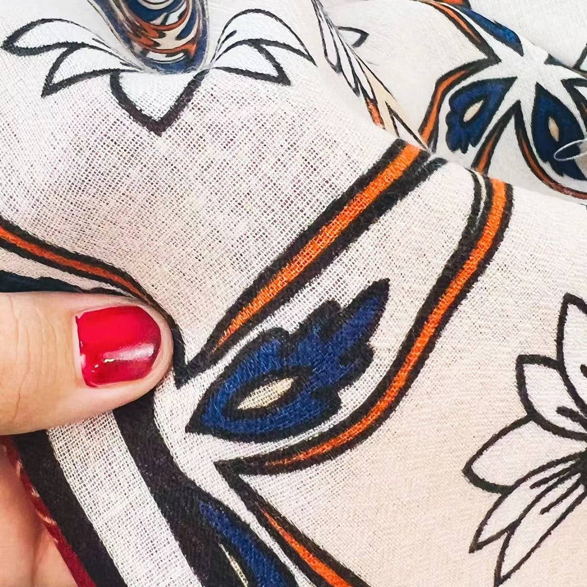 Geometric Commuter Scarf ? Large Lightweight Wrap