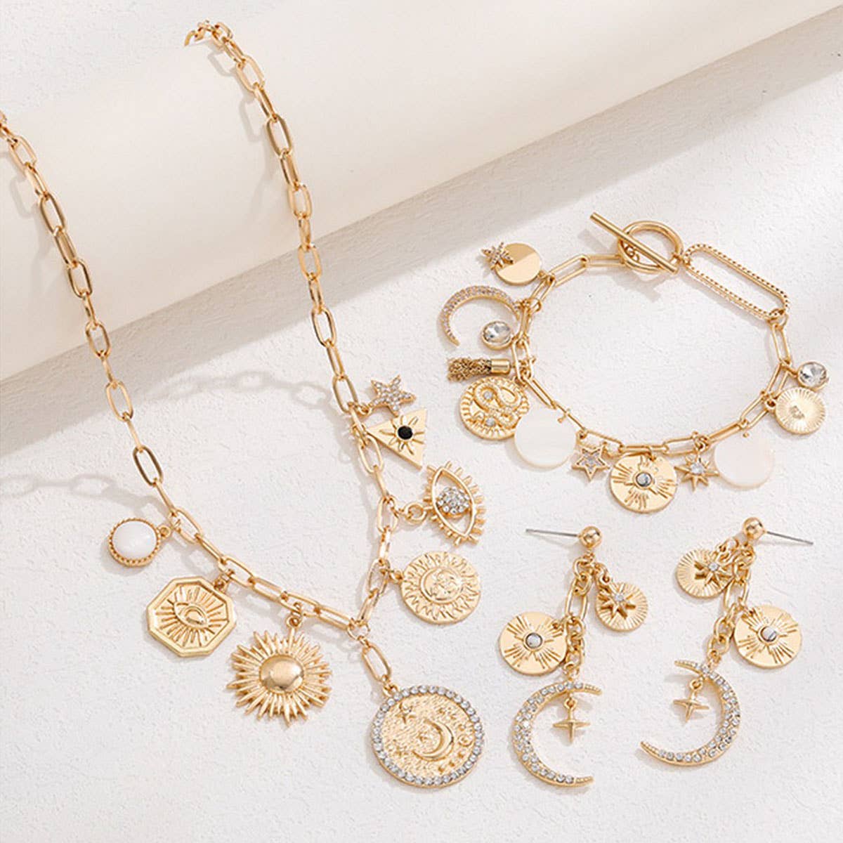 WOMEN'S STARRY SKY NECKLACE BRACELET EARRINGS SET
