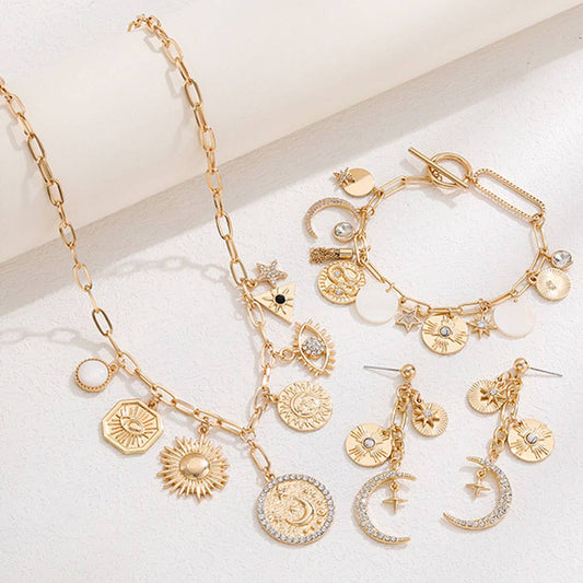 WOMEN'S STARRY SKY NECKLACE BRACELET EARRINGS SET