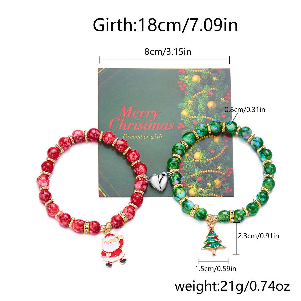 HANDMADE FLOWER BEADS MAGNETIC BEADED BRACELET