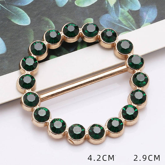 HIGH-GRADE METAL RING WITH DIAMONDS SCARF RING