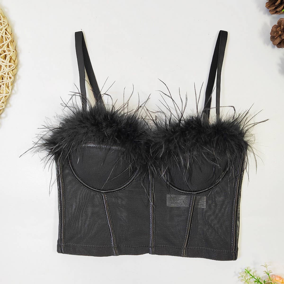 SWEET FEATHERED COMFORT HERRINGBONE CORSET
