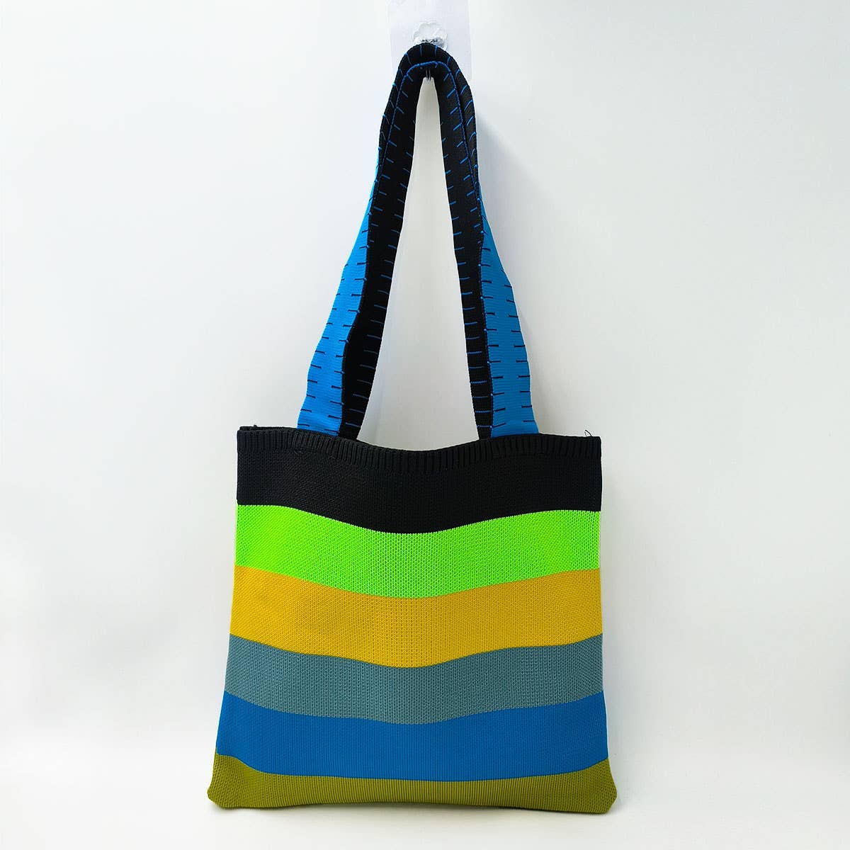 WOMEN FASHION STRIPED KNITTED SHOULDER HANDBAG_CWAB1516