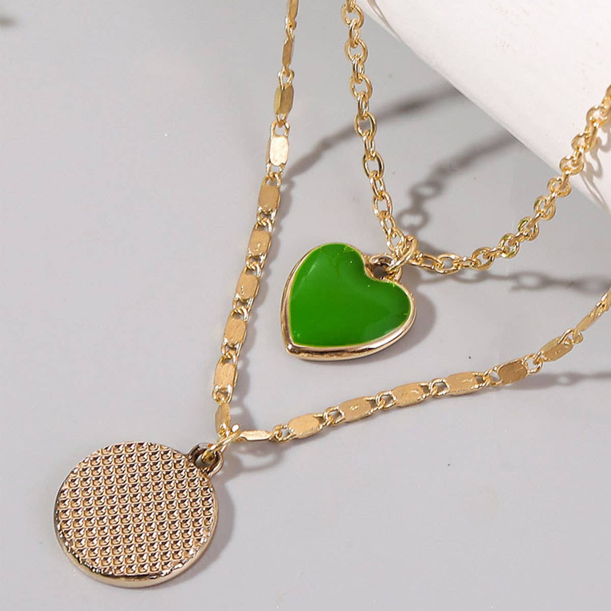 HEART CHARM LAYERED NECKLACE