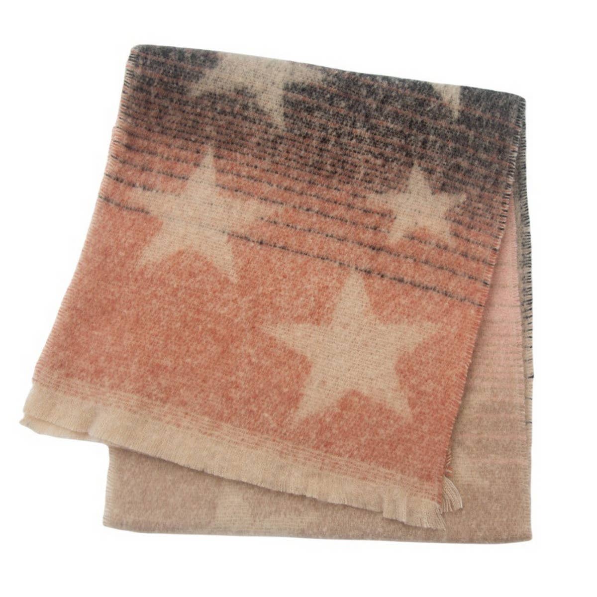 Star Gradient Scarf ??Jacquard Winter Wrap_CWASC0859