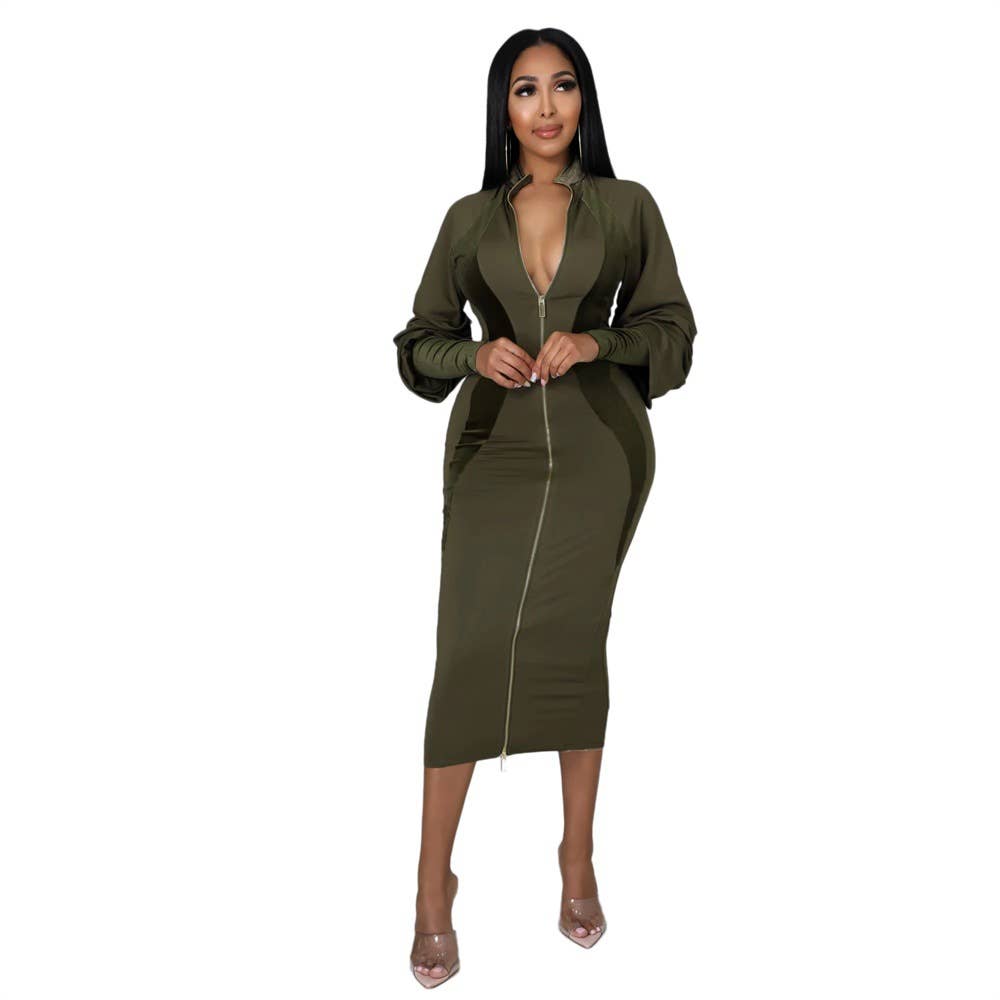 FLANNELETTE SPLICING TEMPERAMENT WOMEN'S DRESS