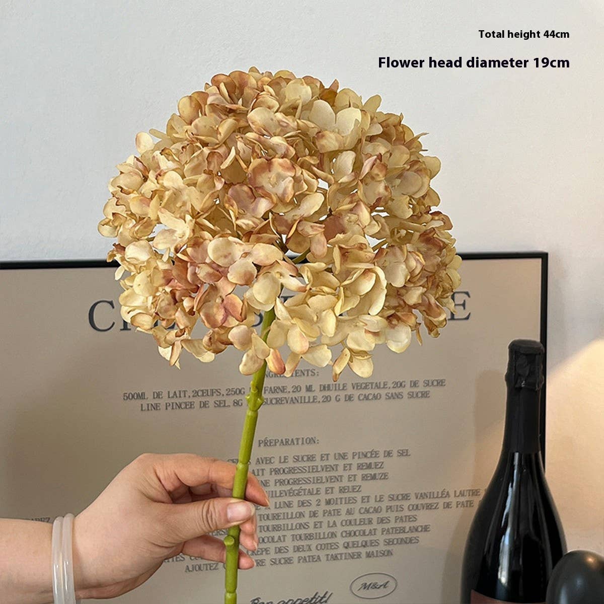 Autumn Vintage Single Stem Burnt Edge Hydrangea_CWMM6480