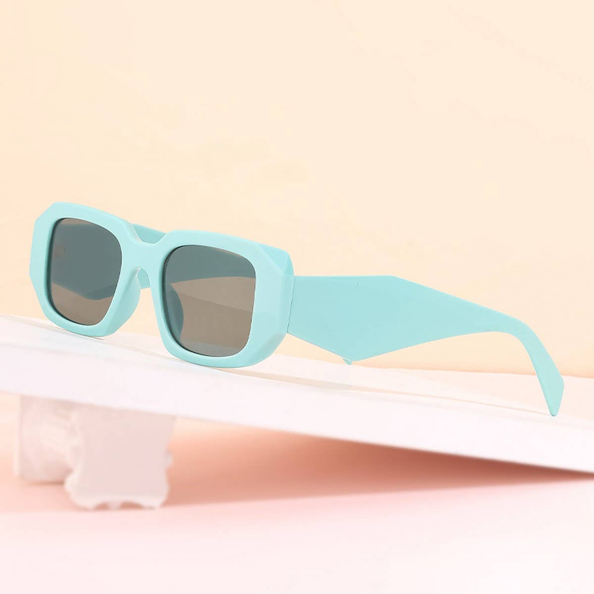 IRREGULAR SMALL SQUARE FRAME SUNGLASSES