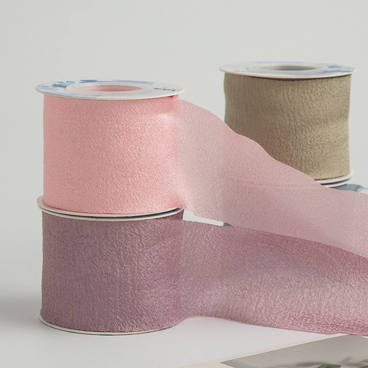 6CM KAPOK RIBBON BRIGHT PLEATED RIBBON_CWMM5763