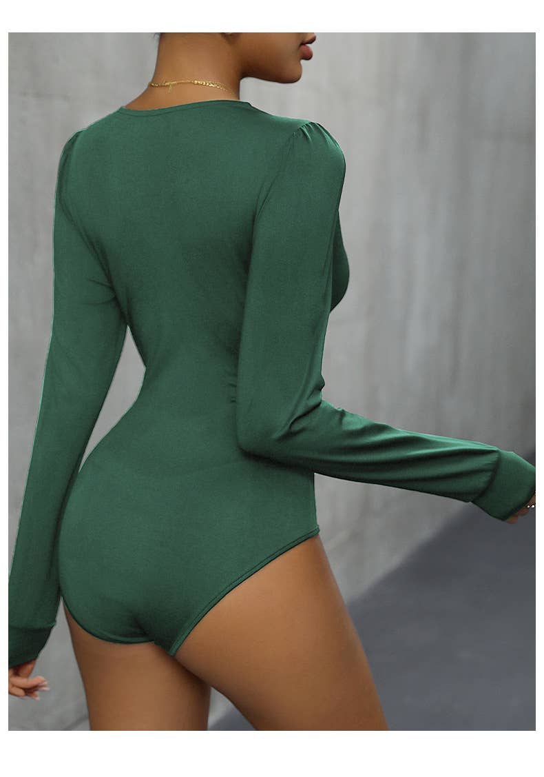 Lace patchwork V-neck jumpsuit