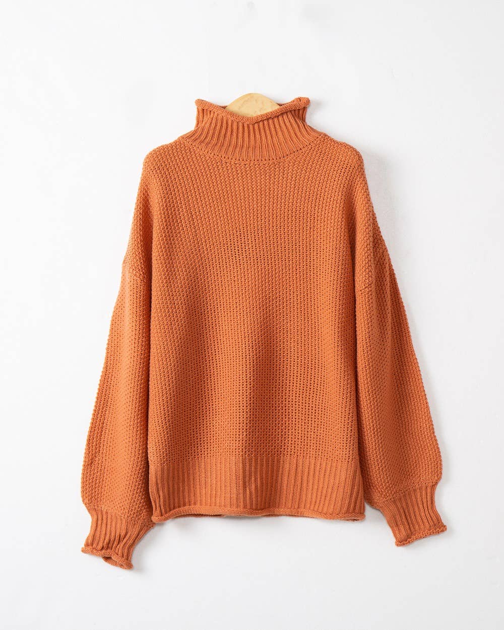 STYLISH CASUAL TURTLENECK SWEATER IN SOLID COLOR