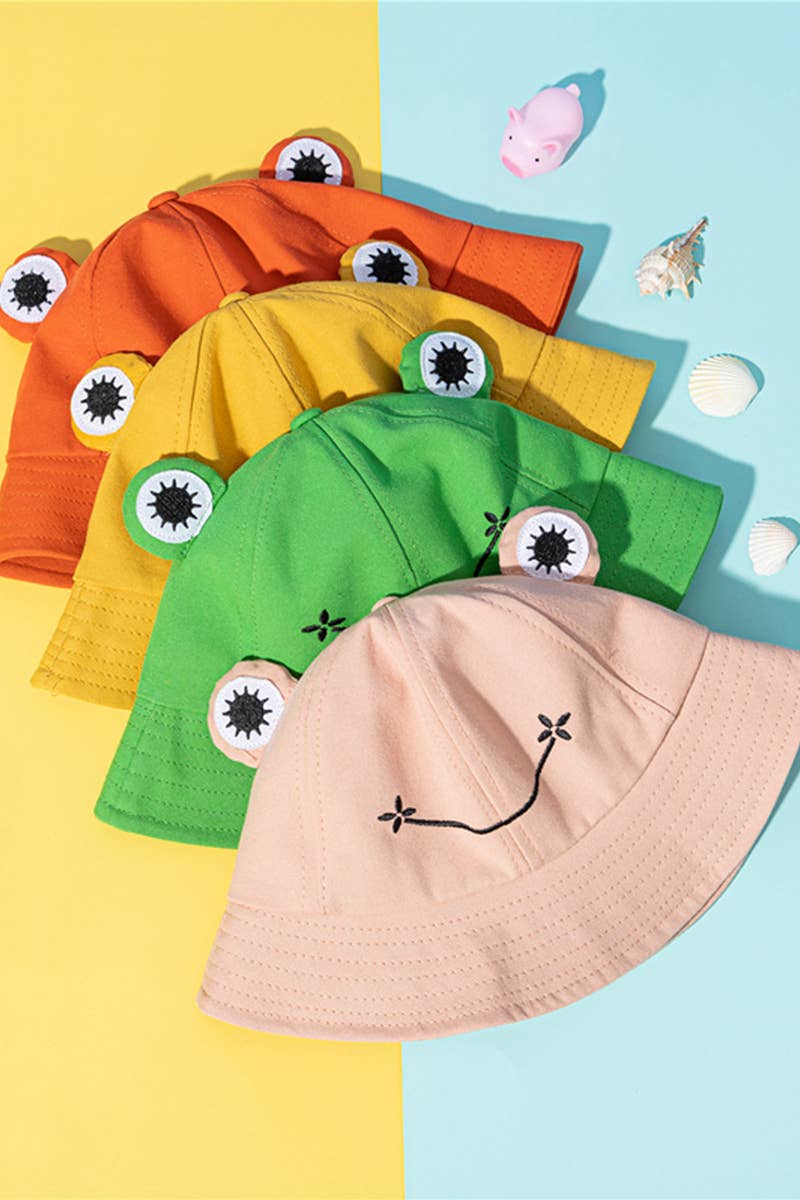 CARTOON FROG DESIGN BUCKET HAT_CWAH0469