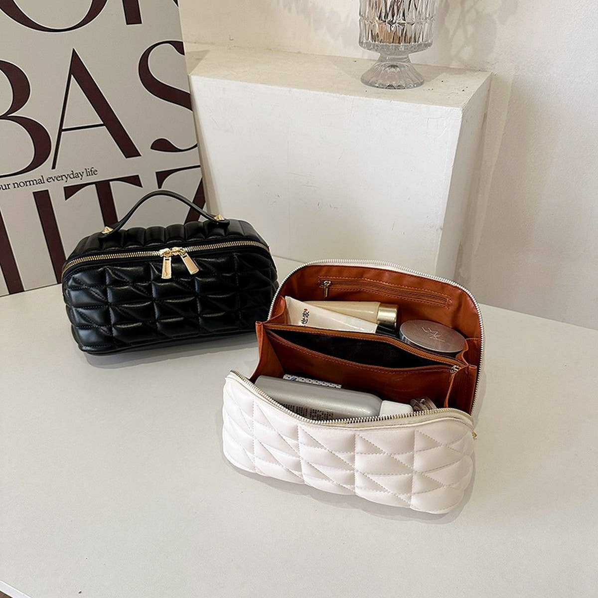 NEW PU DIAMOND-SHAPED HIGH-GRADE COSMETIC BAG_CWAB4439