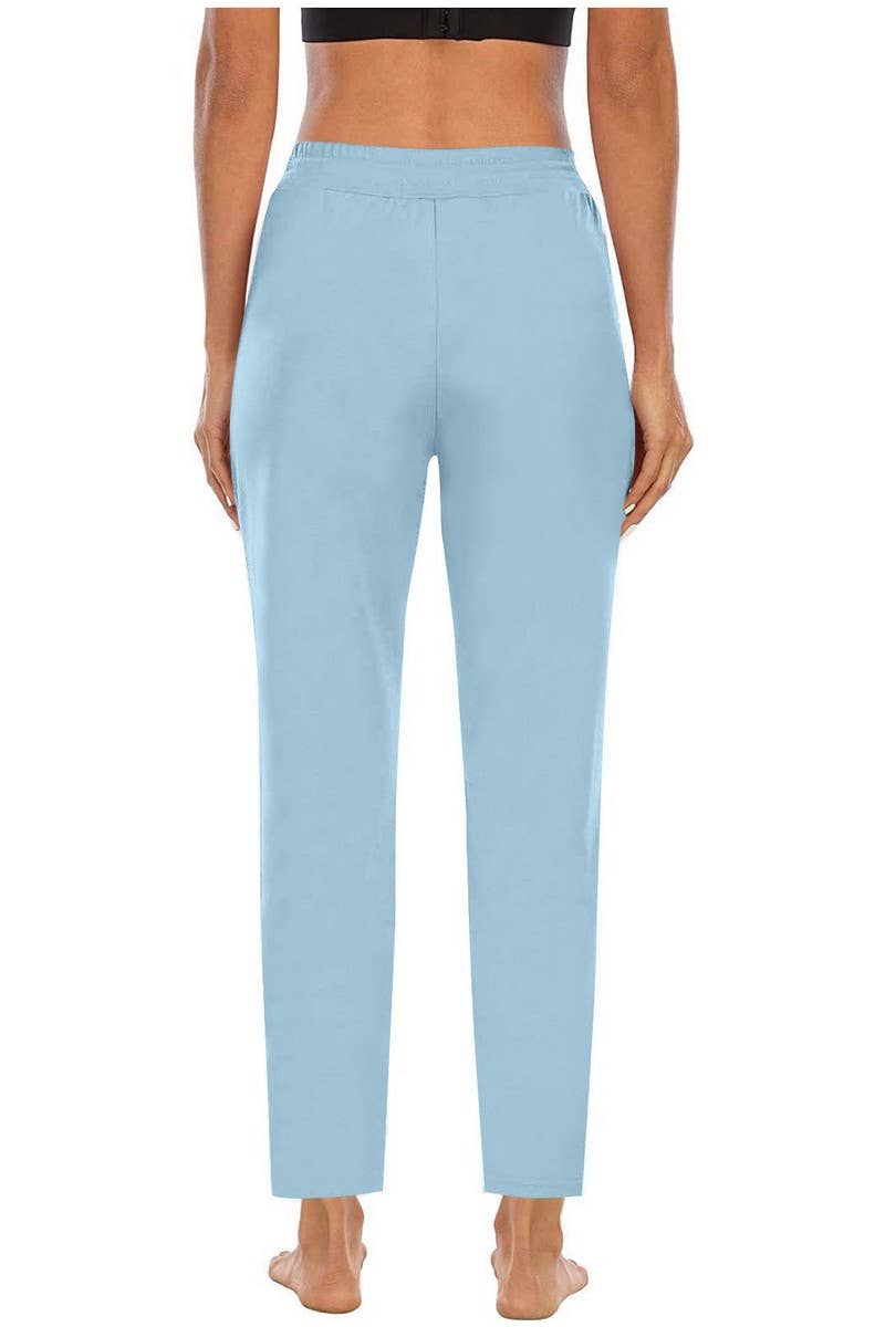 CWBLP2085_HIGH WAIST DRAWSTRING SLIM FIT CASUAL PANTS