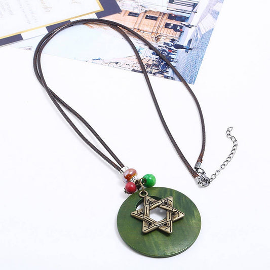 PERSONALIZED ALLOY FIVE-POINTED STAR NECKLACE_CWMM4616