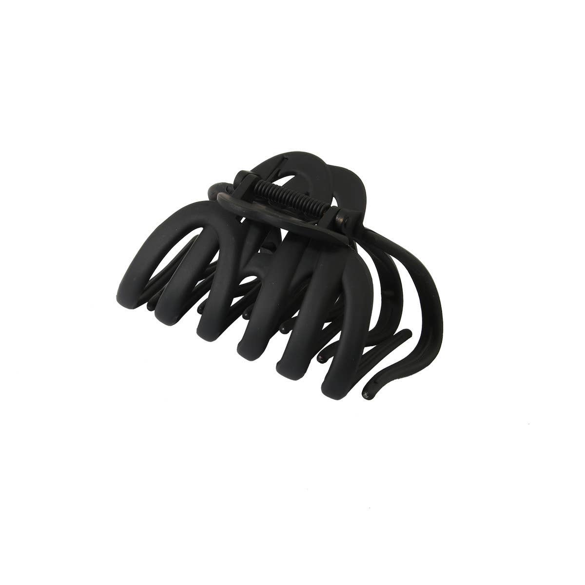 Matte Pumpkin Hair Claw - Large Retro Plastic Clip_CWAHA0461