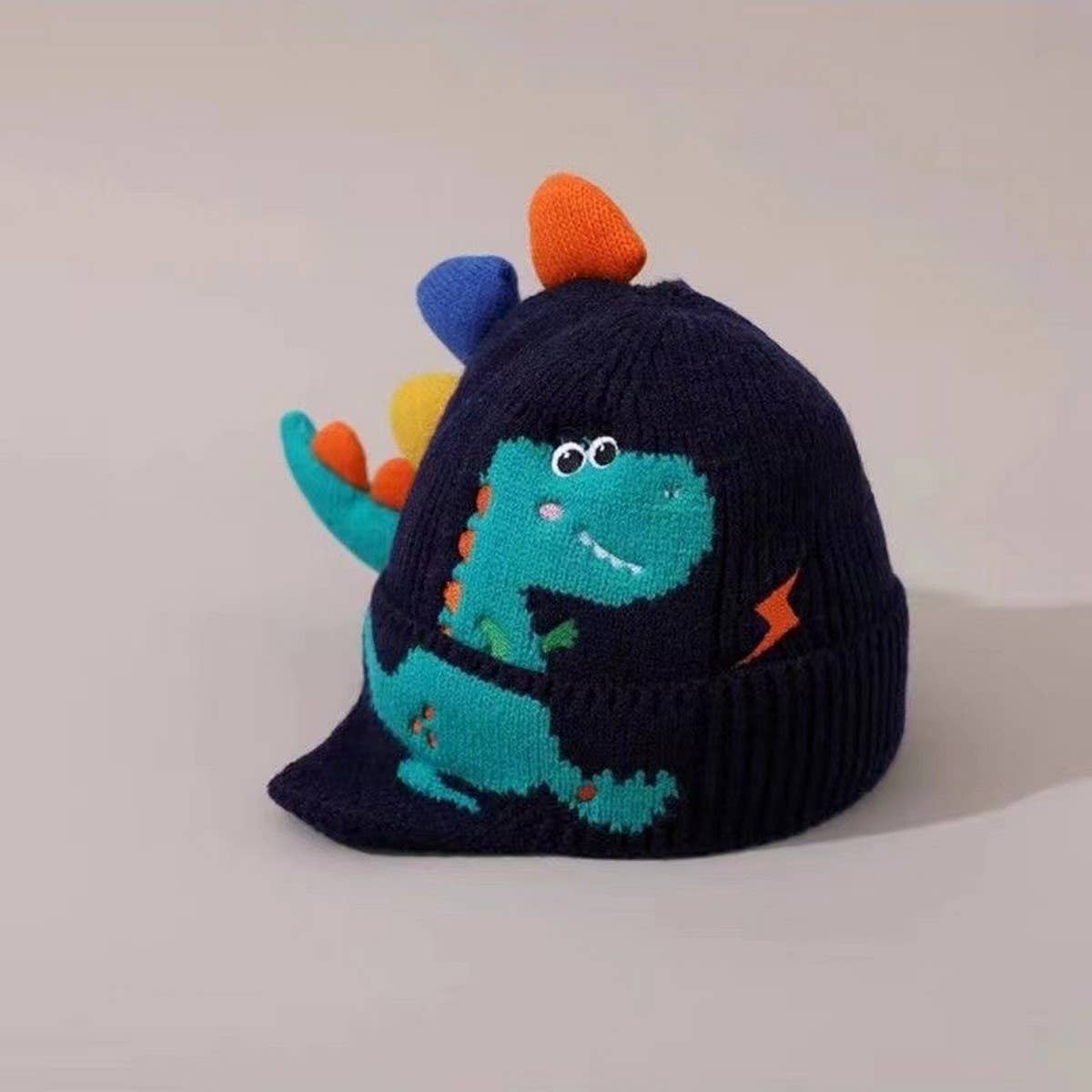 CWAH04562_KIDS DINOSAUR KNIT HAT WINTER WARM BABY BEANIE