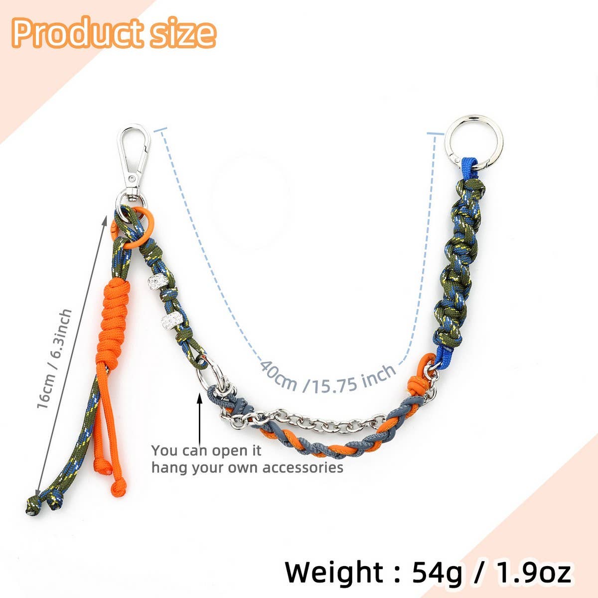 Leather Woven Keychain Handcrafted Bag Charm_CUAB00439