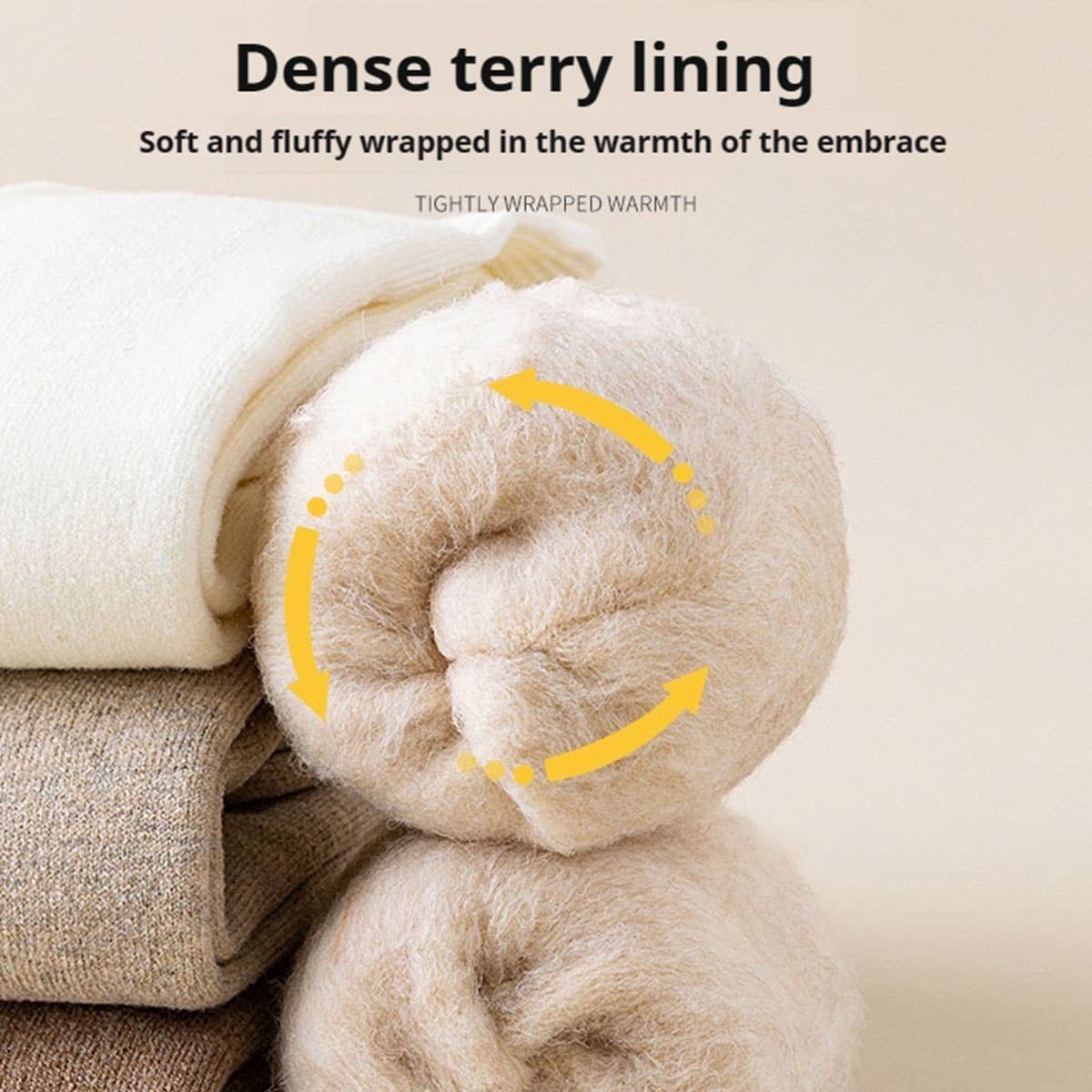 Thermal Fleece-Lined Crew Socks for Women, Winter