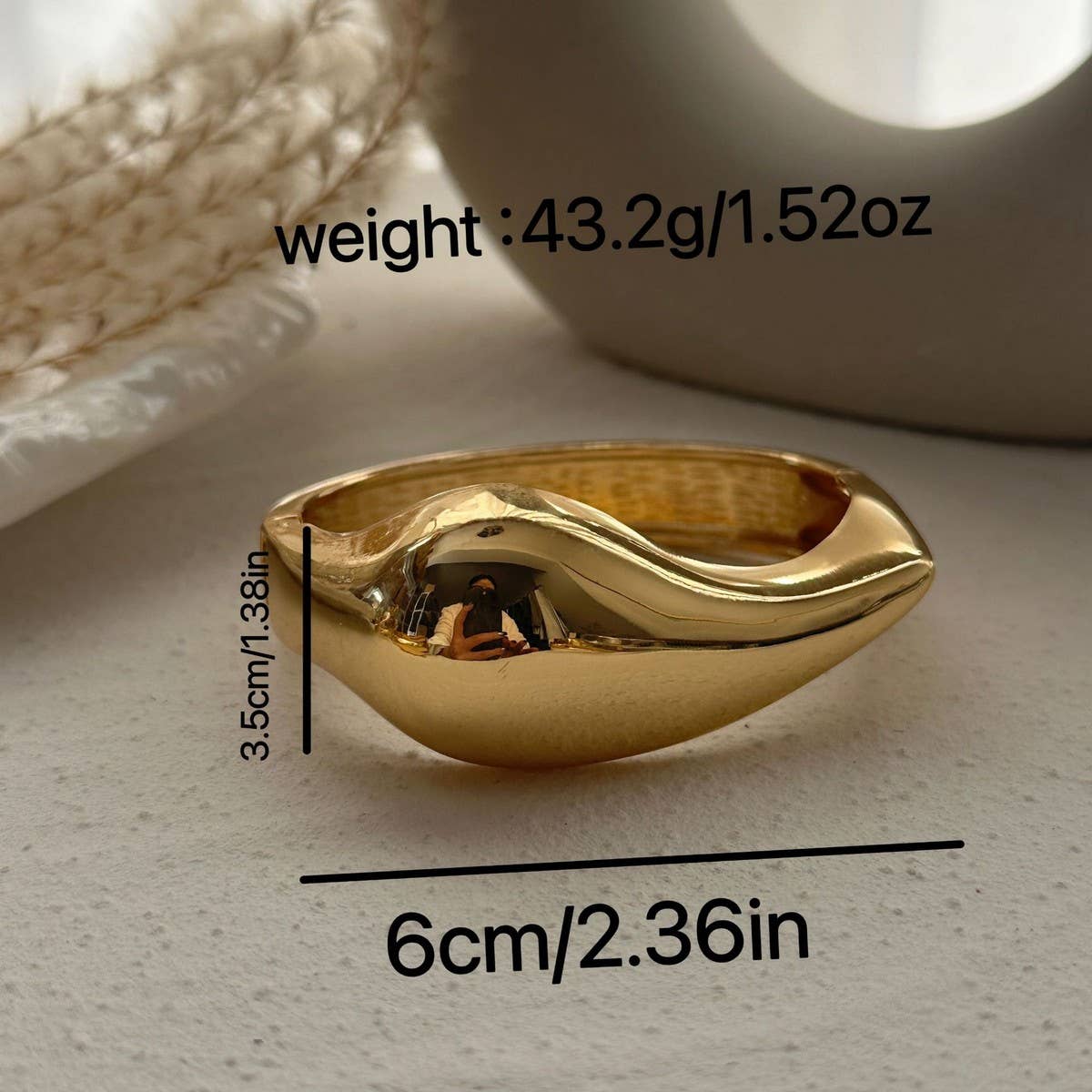 FASHIONABLE HIGH-GRADE ALLOY OPEN BRACELET
