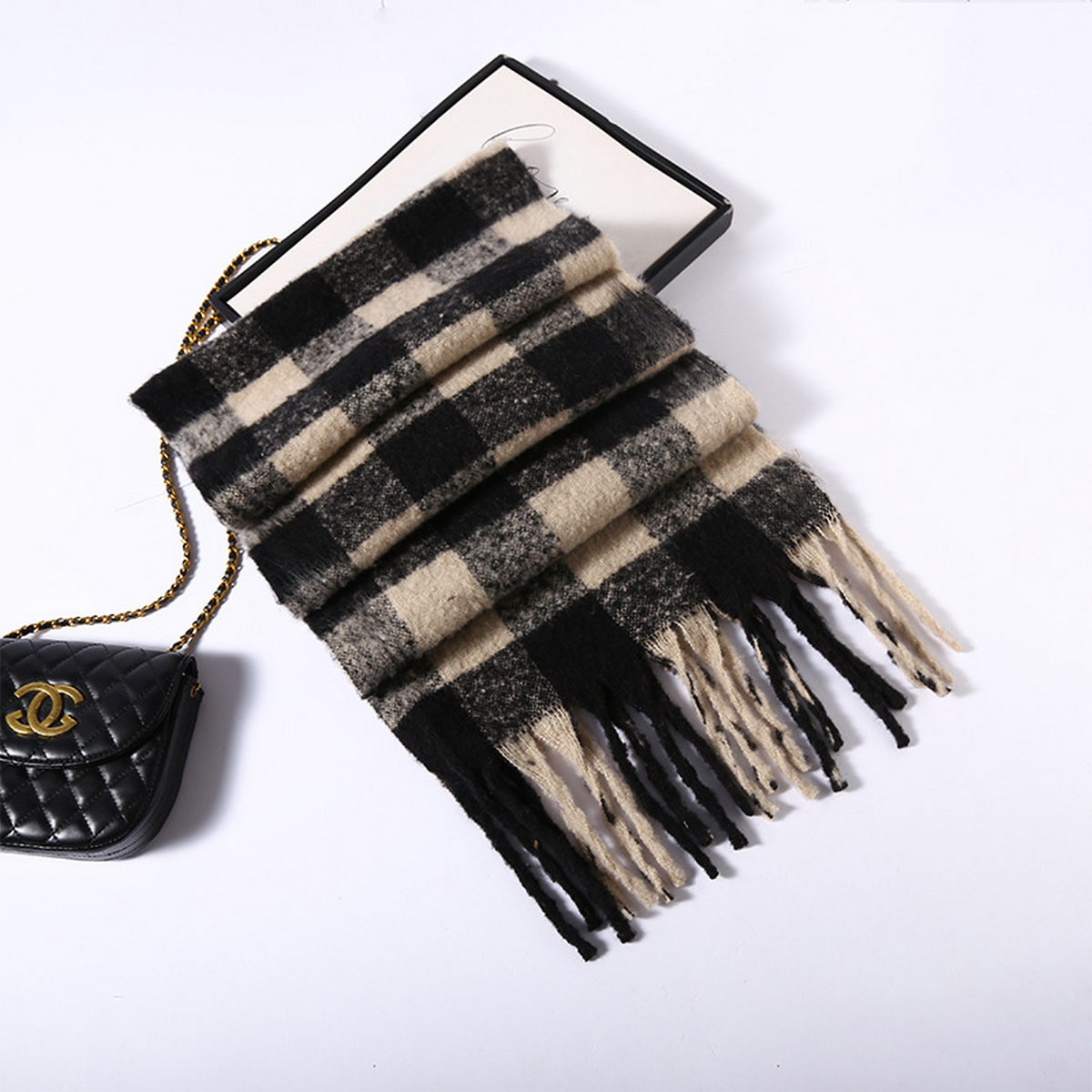 Women??¢s Warm Small Check AC Scarf ??Sweet Style_CWASC2695