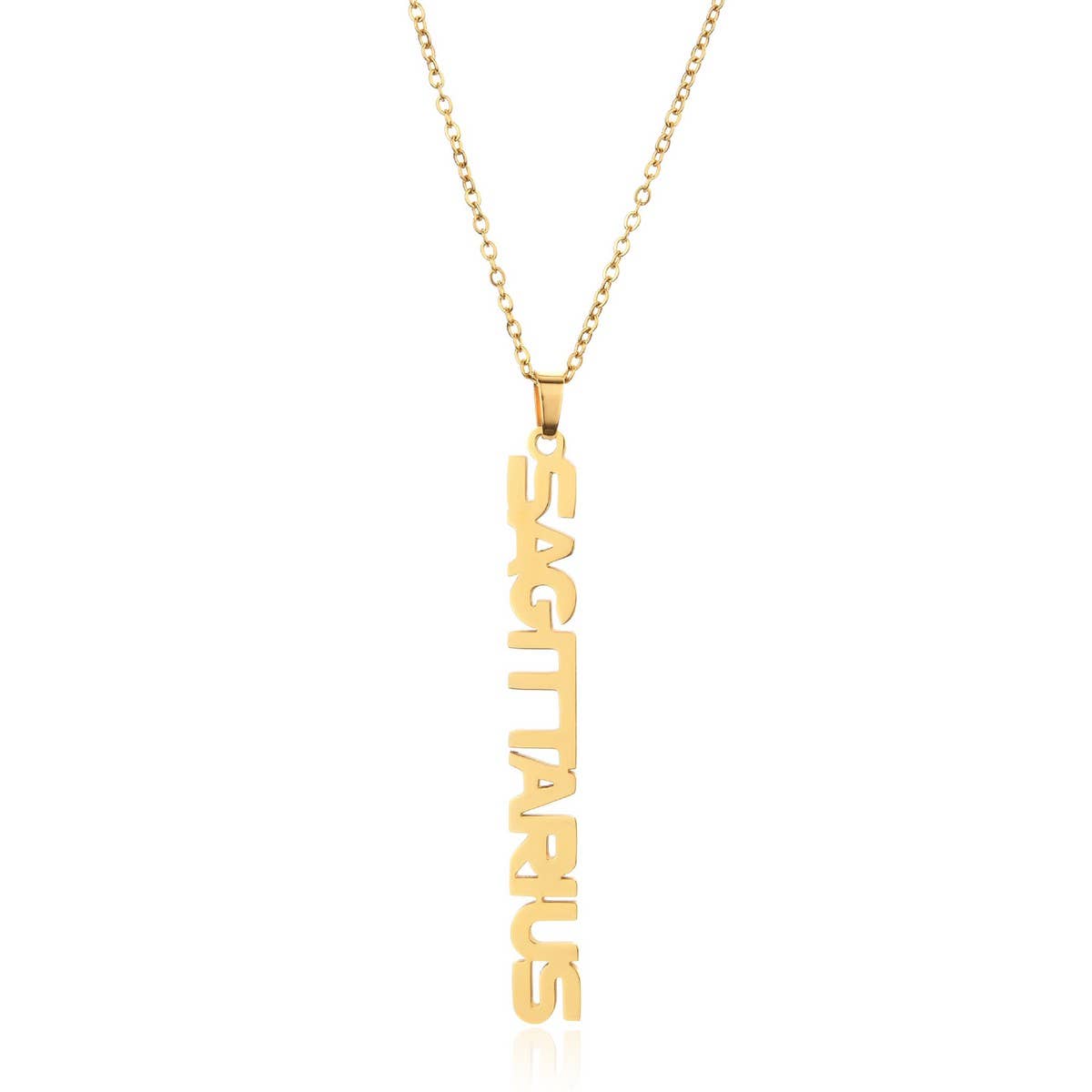 CLAVICLE CHAIN TWELVE ZODIAC TITANIUM NECKLACE