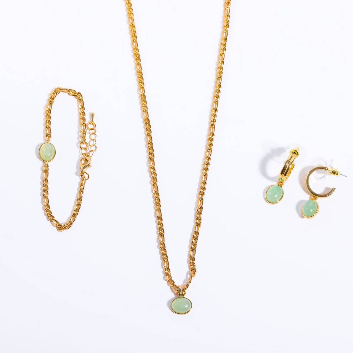 Vintage Green Aventurine Natural Stone Necklace