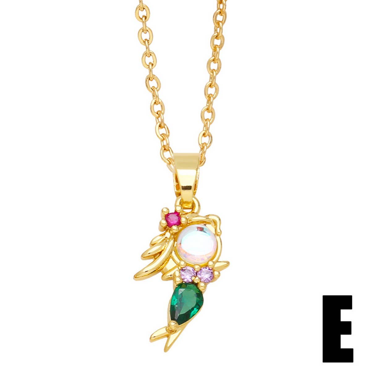 COLORE ZIRCON FAIRY TALE PRINCESS PENDANT NECKLACE