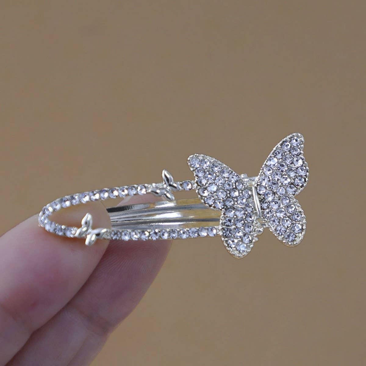 BUTTERFLY DIAMOND SIDE CLIP BANGS CLIP HAIRPIN_CWAHA4718