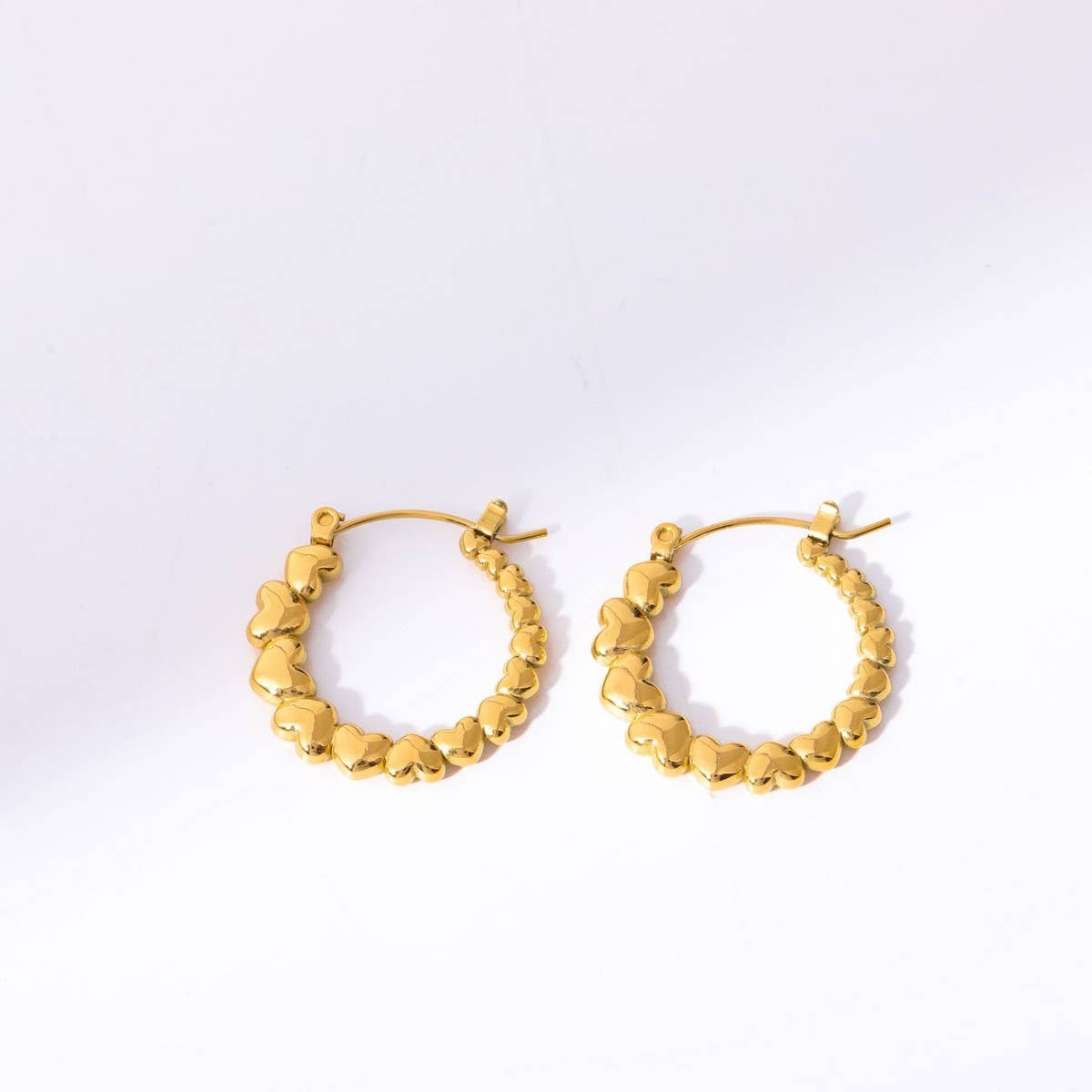 Simple personality cool style bamboo hoop earrings_CWMM5722