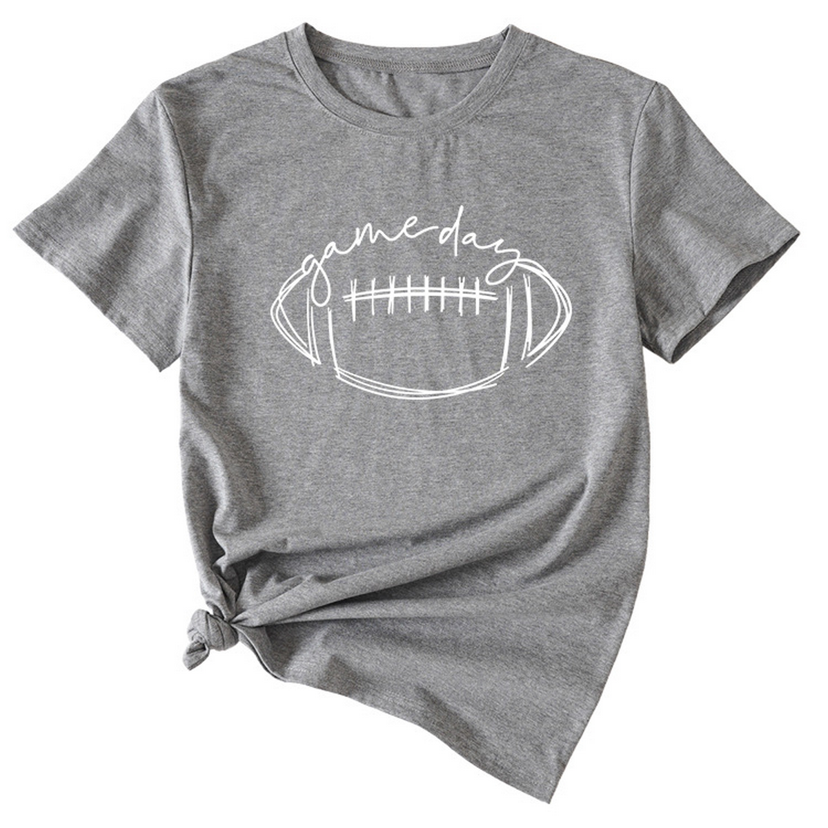 Women??¢s Casual Tee with Fun Football Print_CWDSD8368