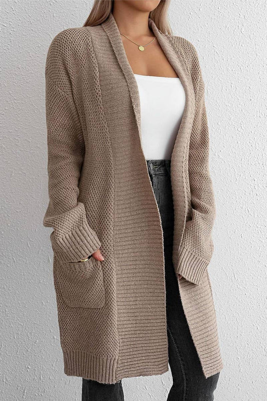CWOCAL1586_LOOSE LAPEL LONG CARDIGAN SWEATER COAT
