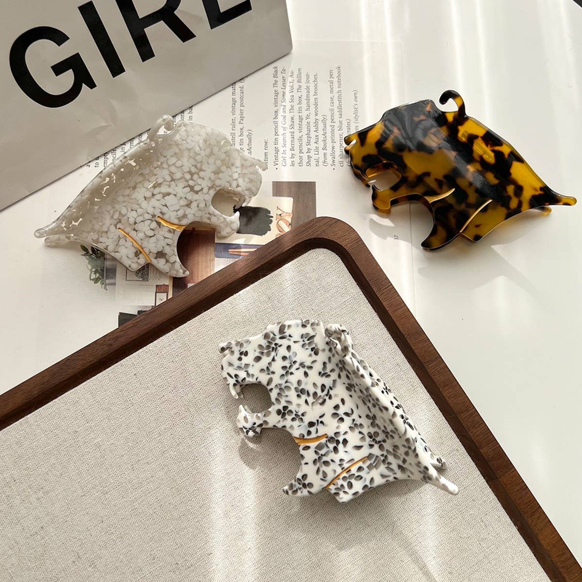 New Acetate Leopard Claw Clip ?Medium Cartoon Clip