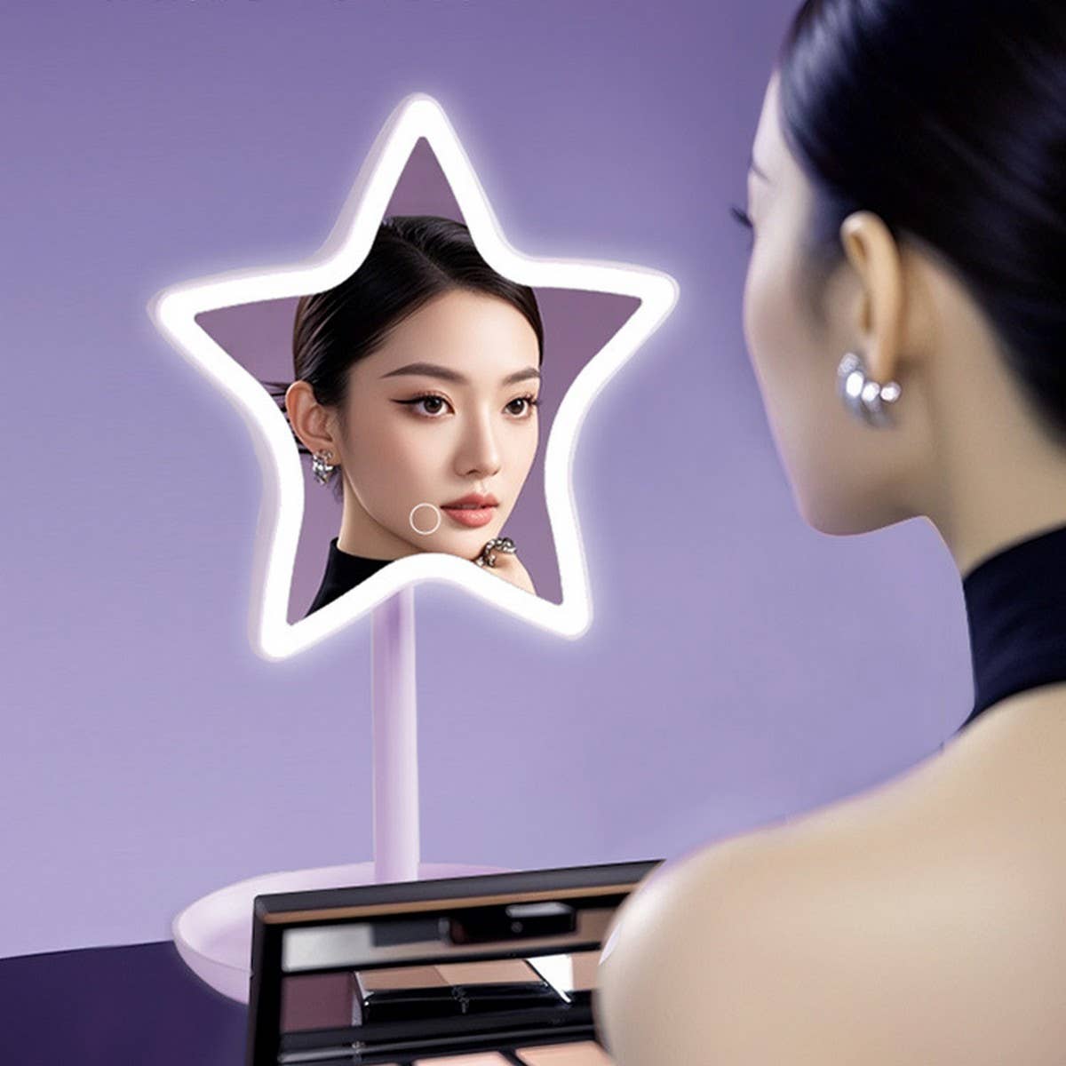 DETACHABLE DESKTOP LED MAKEUP MIRROR