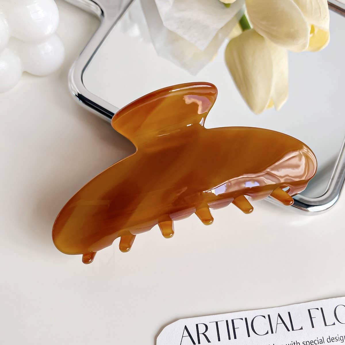 Acetate Hair Clip INS Trendy Quicksand Shark Clip_CWAHA2090