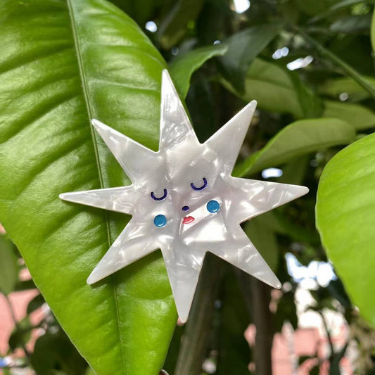 CWAHA4499_FUNNY SIDE CLIP WITH STAR MUSHROOM HAIR CLIP