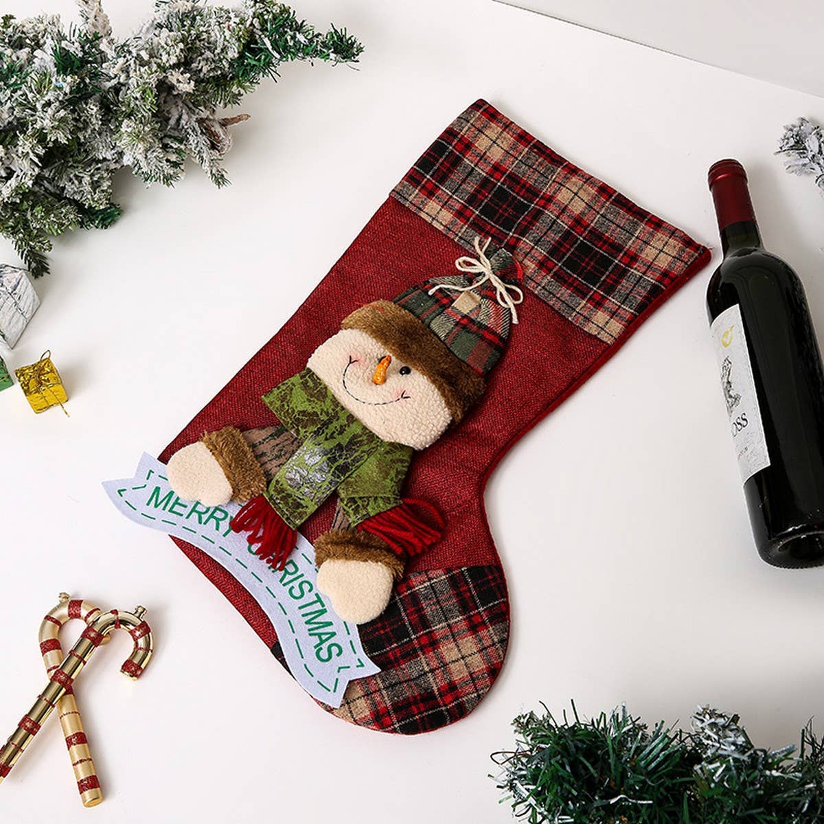 CHRISTMAS LARGE 3D CHRISTMAS SOCKS GIFT BAG
