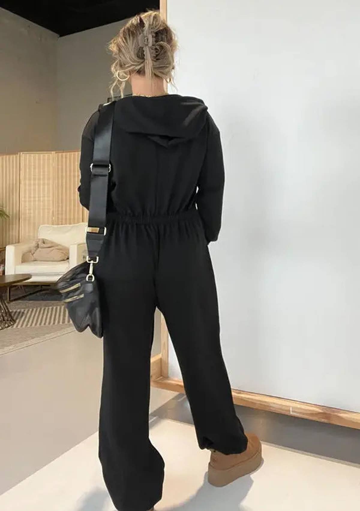 FASHION LONG SLEEVE V-NECK SOLID COLOR ONESIE