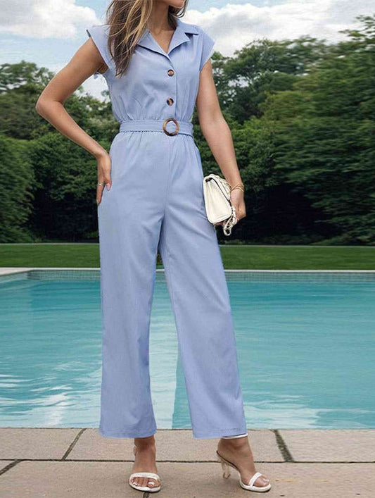 COMMUTER STRAIGHT ROMPERS WITH LAPELS_CWSJS0704