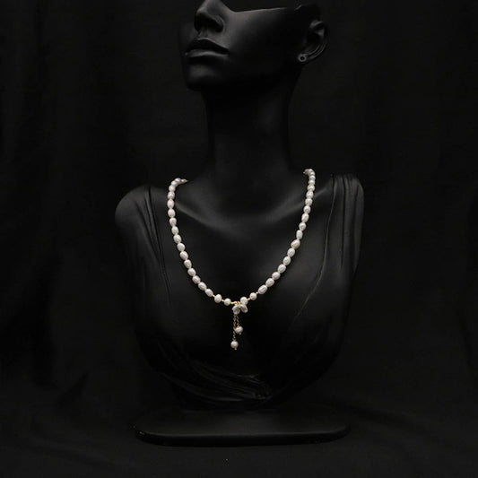 ALL-MATCH NATURAL FRESHWATER PEARL NECKLACE_CWAJE3849