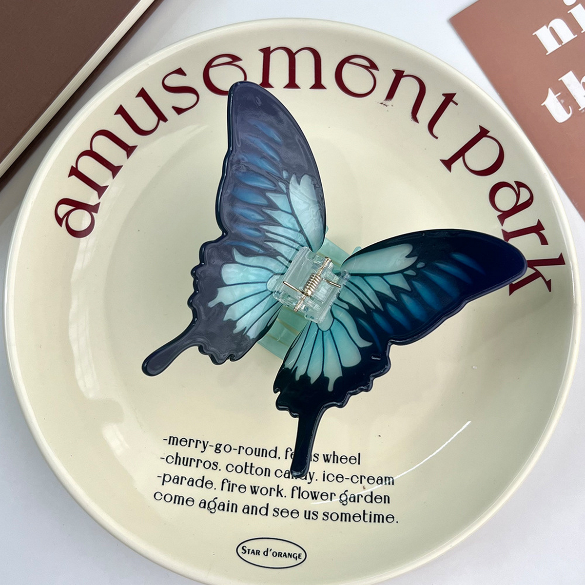 French Butterfly Hair Claw,Elegant Chic Updo Clip