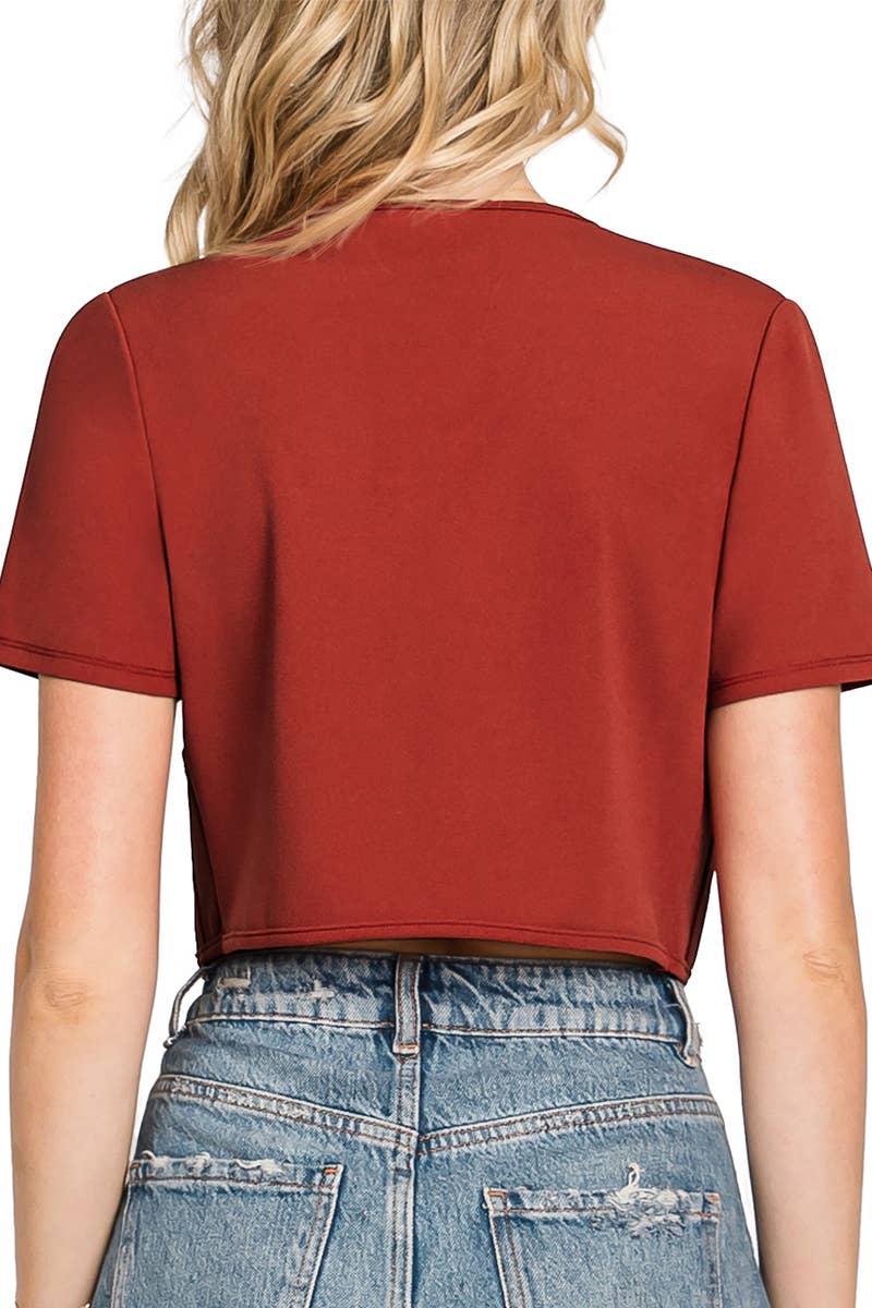 CWOBL092_Short Sleeve  Bolero Open Front Cardigan