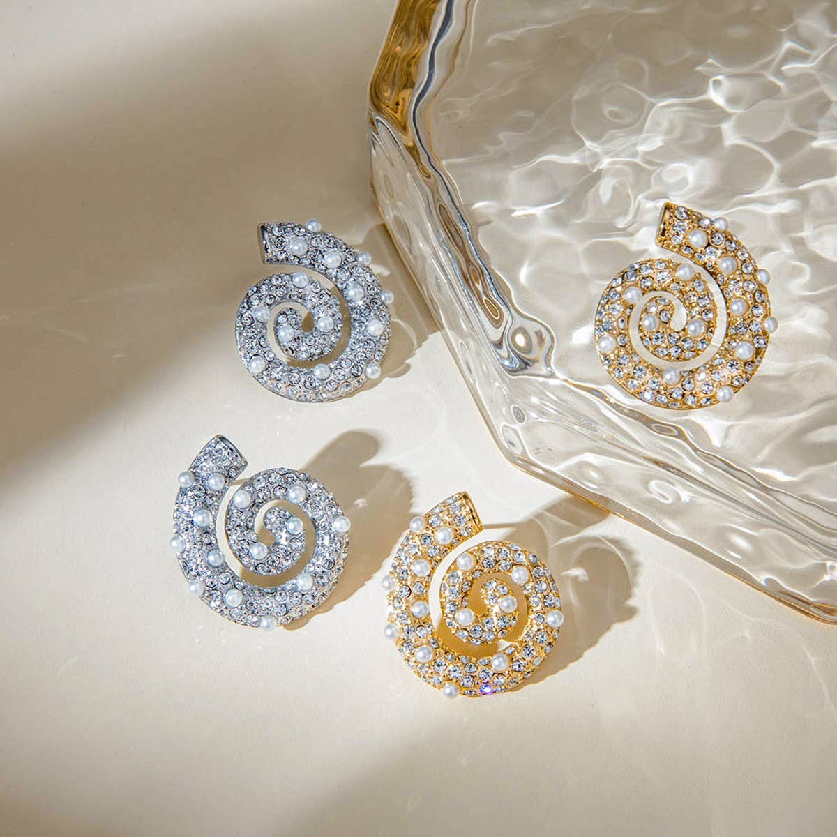 EXQUISITE STATEMENT THREAD-SHAPED PEARL EARRINGS_CWAJE1884