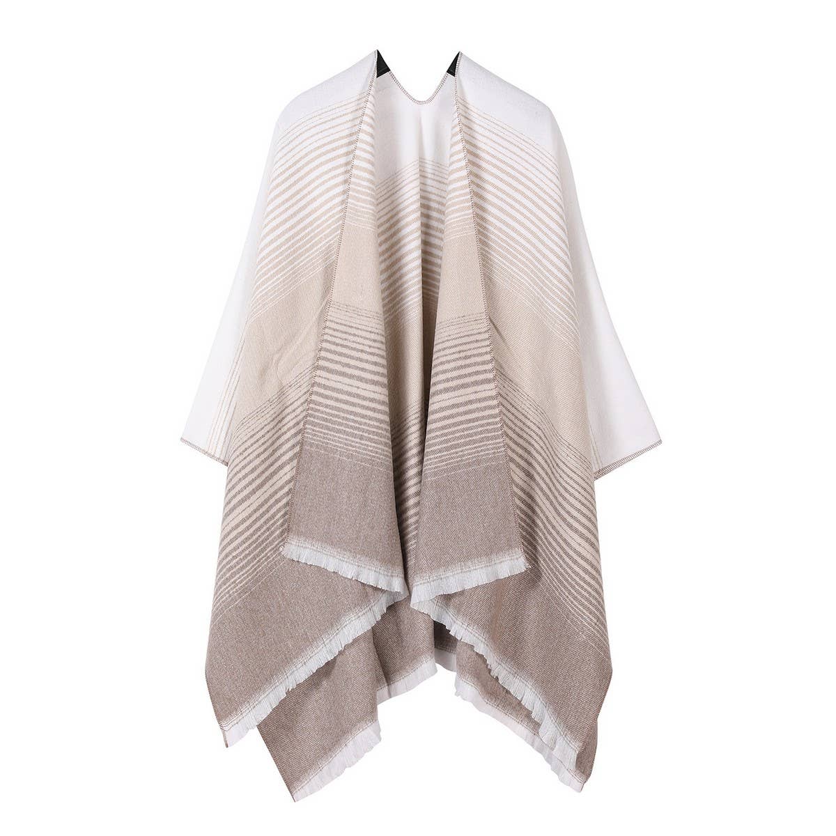 FAUX CASHMERE SHAWL GRADIENT SCARF SHAWL CAPE