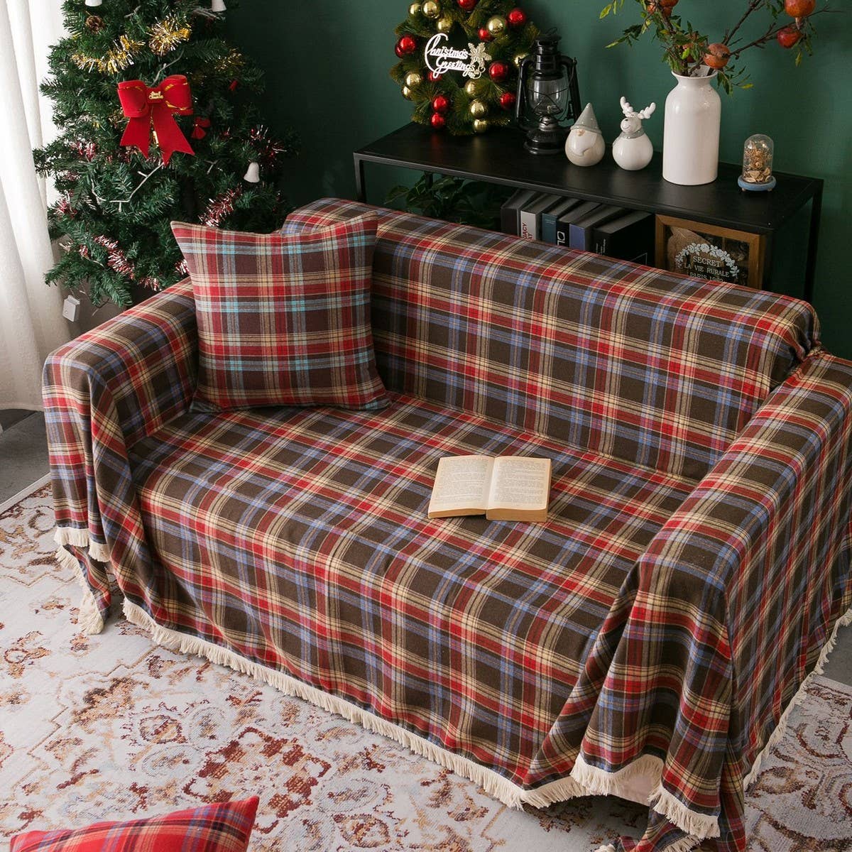 CHRISTMAS RETRO MULTIFUNCTIONAL SOFA THROW